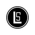 Black solid icon for Ls, luxury and awesome Royalty Free Stock Photo