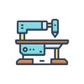Color illustration icon for Machines, sewing and stitching Royalty Free Stock Photo