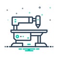 Mix icon for Machines, sewing and needle Royalty Free Stock Photo