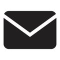 icon mail, message, inbox envelope flat style icon isolated on white background Royalty Free Stock Photo