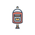 Color illustration icon for Mailbox, letter box and send Royalty Free Stock Photo
