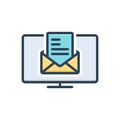 Color illustration icon for Mailed, letter and email