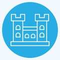 Icon Malahide Castle. related to Ireland symbol. blue eyes style. simple design editable. simple illustration