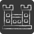 Icon Malahide Castle. related to Ireland symbol. chalk Style. simple design editable. simple illustration