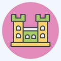 Icon Malahide Castle. related to Ireland symbol. color mate style. simple design editable. simple illustration