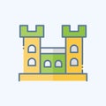 Icon Malahide Castle. related to Ireland symbol. doodle style. simple design editable. simple illustration