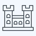 Icon Malahide Castle. related to Ireland symbol. line style. simple design editable. simple illustration