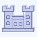 Icon Malahide Castle. related to Ireland symbol. two tone style. simple design editable. simple illustration