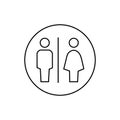 Icon for male and female toilets. Vector illustration eps 10