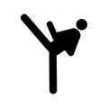 icon of man doing taekwondo kick