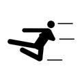 icon of man doing taekwondo kick