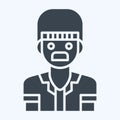 Icon Man. related to Indigenous People symbol. glyph style. simple design editable. simple illustration Royalty Free Stock Photo