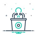 mix icon for Man Talking By A Speaker, conference and debate