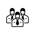 Black solid icon for Managers, stewards and directors