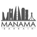 Manama Silhouette Design City Vector Art