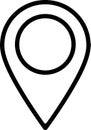 Icon of map pin as concept of navigation or place location