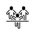 Black solid icon for Marathon, running and race