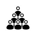 Black solid icon for Mlm  Marketing, management and teamwork Royalty Free Stock Photo