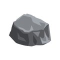 Massive stone with lights and shadows. Gray mountain rock. Natural vector element for map or creating landscape