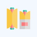 Icon Maxican Burrito. related to Fast Food symbol. flat style. simple design editable. simple illustration