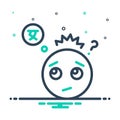 Mix icon for Mean, imply and greedy Royalty Free Stock Photo