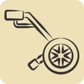 Icon Measuring Wheel. related to Construction symbol. hand drawn style. simple design . simple illustration