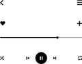 icon media music player. Player Interface Icons . Modern Vector Design for Mobile Apps . Multimedia UI navigation buttons Royalty Free Stock Photo