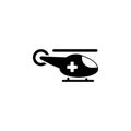 The icon of Medical helicopter. Simple flat icon illustration, of Medical helicopter for a website or mobile application