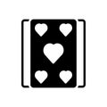 Black solid icon for Meld, card and game Royalty Free Stock Photo