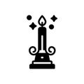 Black solid icon for Memorial, monument and statue