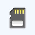 Icon Memory Card. suitable for Computer Components symbol. flat style. simple design editable. design template vector. simple Royalty Free Stock Photo