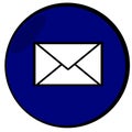 A icon message color dark blue with shadow