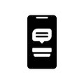 Black solid icon for Message, news and communicate Royalty Free Stock Photo