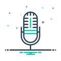 mix icon for Microphone, speaker and mike Royalty Free Stock Photo