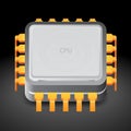 Icon for microprocessor Royalty Free Stock Photo