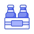Icon of milk bottles crate in modern design style, ready for premium use