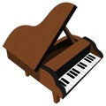 Miniature of a brown wooden piano