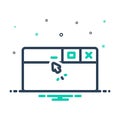 Mix icon for Minimize, attenuate and window Royalty Free Stock Photo