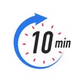 Icon 10 minutes timer color style Royalty Free Stock Photo