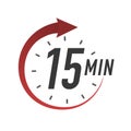 Icon 15 minutes timer color style