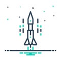 Mix icon for Missile, projectile and launch