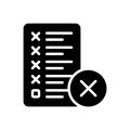 Black solid icon for Mistake, error and message Royalty Free Stock Photo
