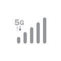 Icon mobile network 5G. mobile access data fastest with network 5G. symbol or icon 5G for mobile network. 5th Generation Wireless