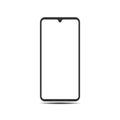 Icon of a mobile touch phone with a blank screen. Flat vector illustration