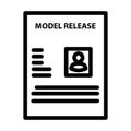 Icon Of Model Release Document Royalty Free Stock Photo