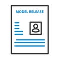 Icon Of Model Release Document Royalty Free Stock Photo