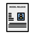 Icon Of Model Release Document Royalty Free Stock Photo