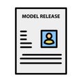 Icon Of Model Release Document Royalty Free Stock Photo