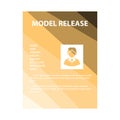 Icon of model release document Royalty Free Stock Photo