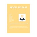 Icon Of Model Release Document Royalty Free Stock Photo